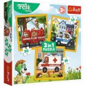 Puzzle Rodzina Treflików Puzzle 3w1 Radosne uśmiechy Trefl (34904)