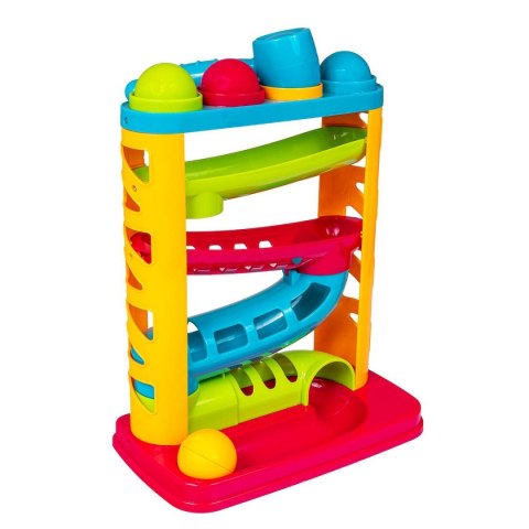 Zabawka edukacyjna zjeżdżalnia z piłeczkami i młotkiem Smily Play (SP82932)