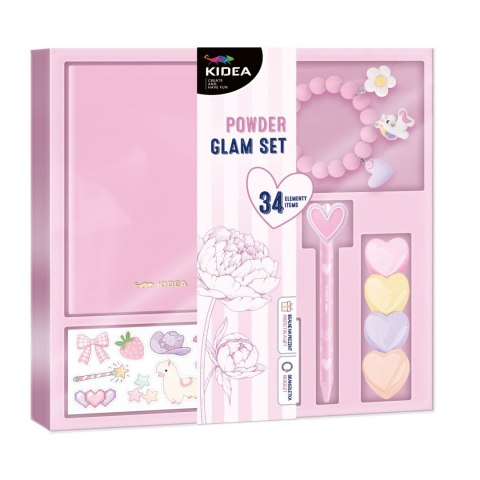 Zestaw kreatywny dla dzieci GLAM SET Pudrowy 37 EL Kidea (GSP34KA)