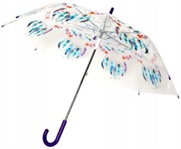 Parasol długa przezroczysta w piórka (SDA311)
